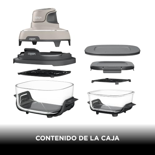 Detalle de Ninja CRISPi: Freidora de Aire Portátil 4 en 1, 3,8 L, Piedra – versátil y compacta para cocinas pequeñas