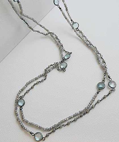 Thumbnail 4 de Sophia Rose Jewellery Labradorit & Blautopas Halskette – 187 cm