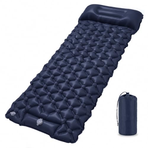 Detalle de AMZBOSS Isomatte Camping 195 x 65 cm – Ultraleicht, wasserdicht und selbstaufblasend