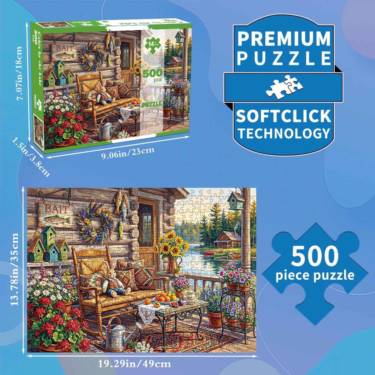 Detalle de HUADADA 500-Piece Jigsaw Puzzle
