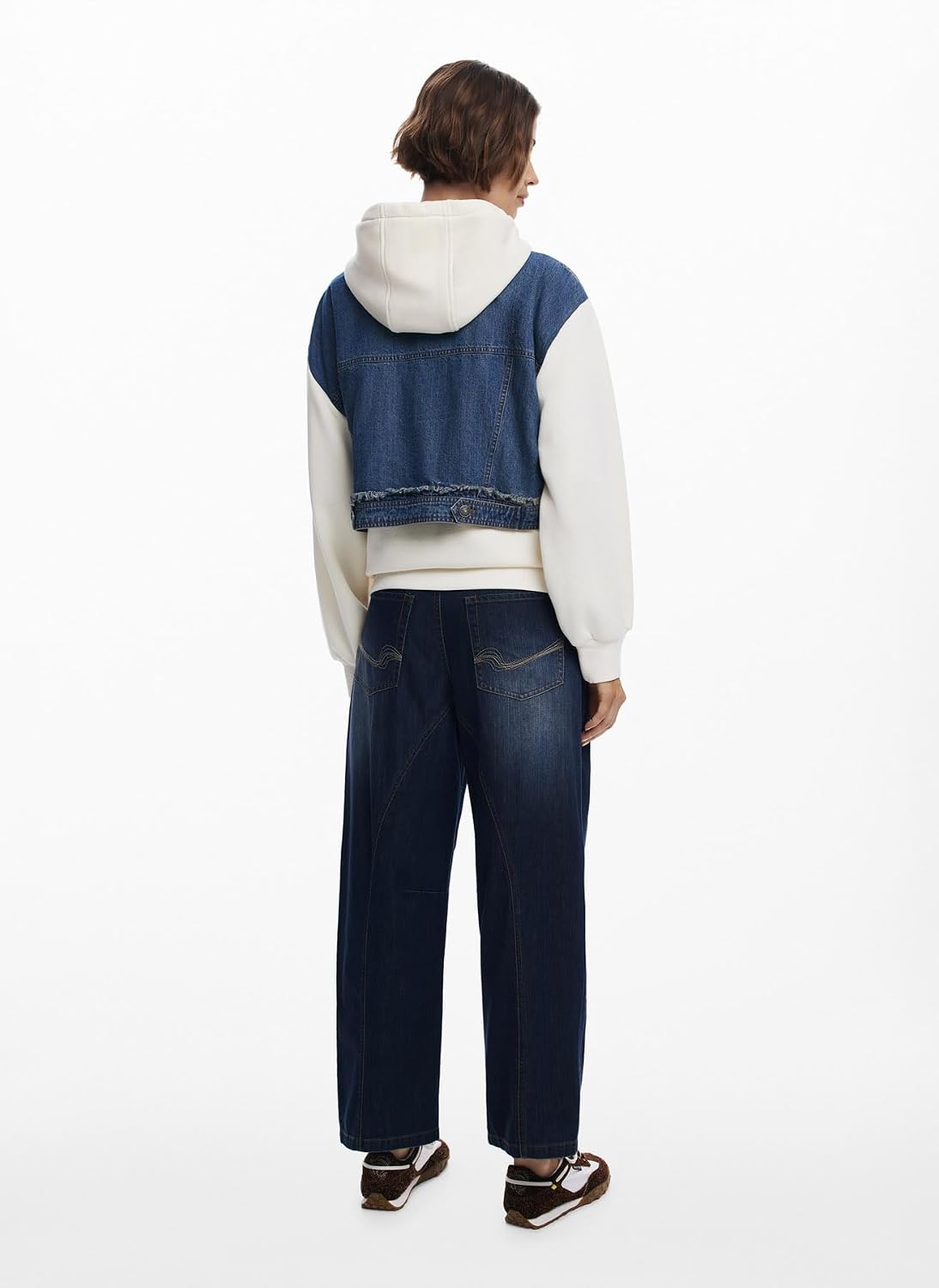 Detalle de Desigual 25wwsk06 Sweatshirt Donna – felpa con cappuccio, zip e tasche