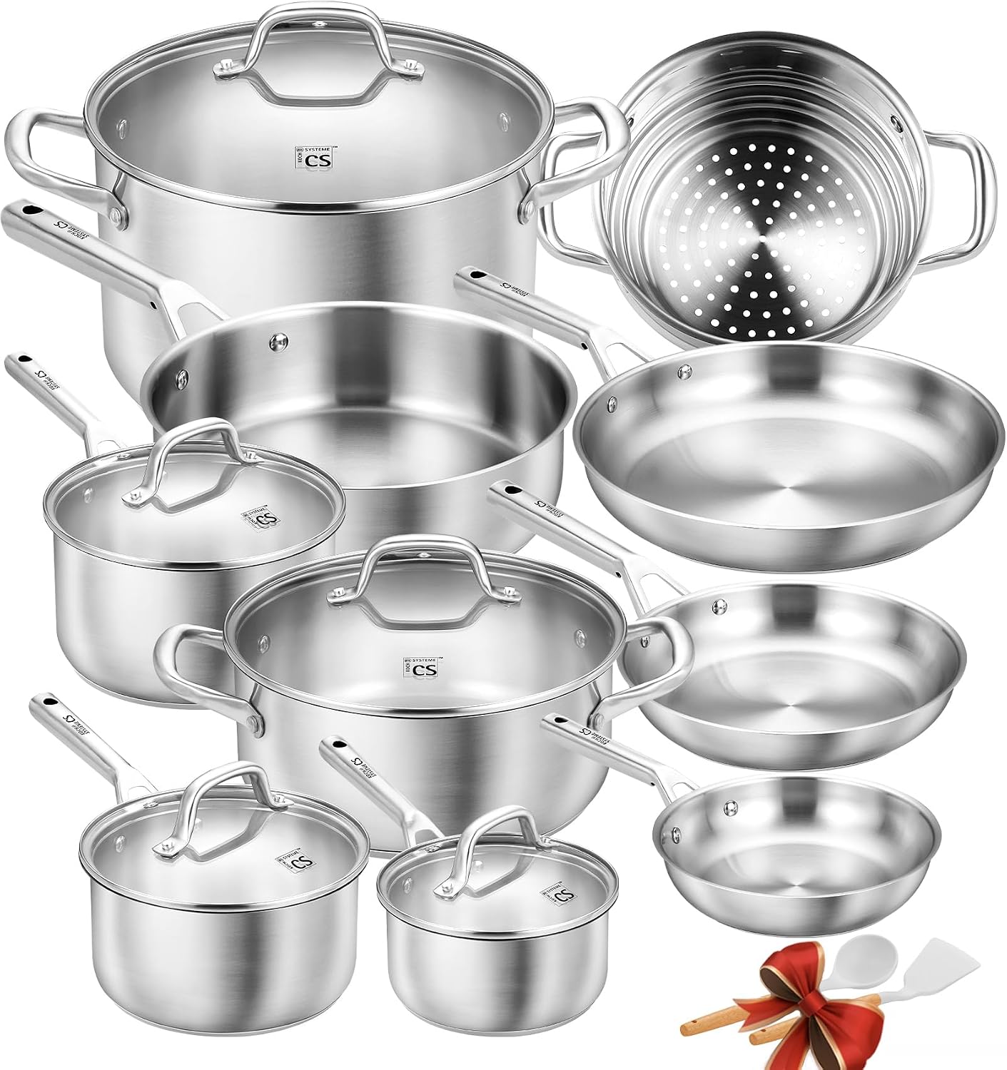 Detalle de KOCH SYSTEME CS cookware-sets 17-Piece Stainless Steel Cookware Set