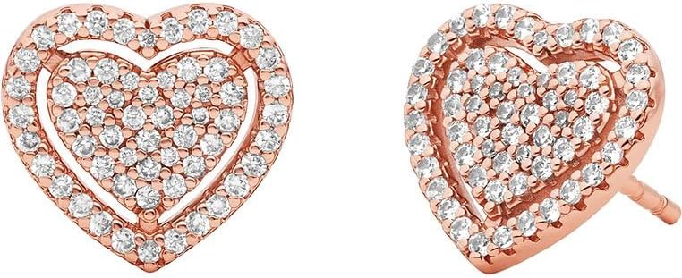 Detalle de Michael Kors Damenohrringe aus rosévergoldetem Halbedelstein mit Stecker
