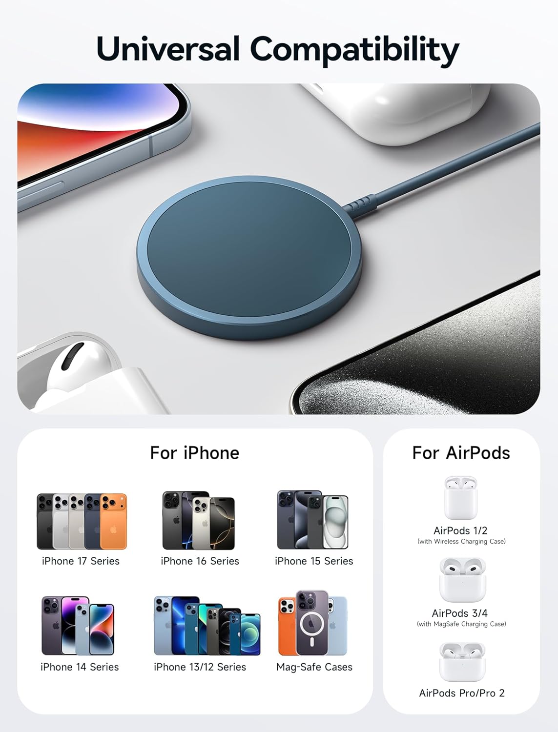 Thumbnail 6 de JSAUX Magnetic Wireless Charger for iPhone 17