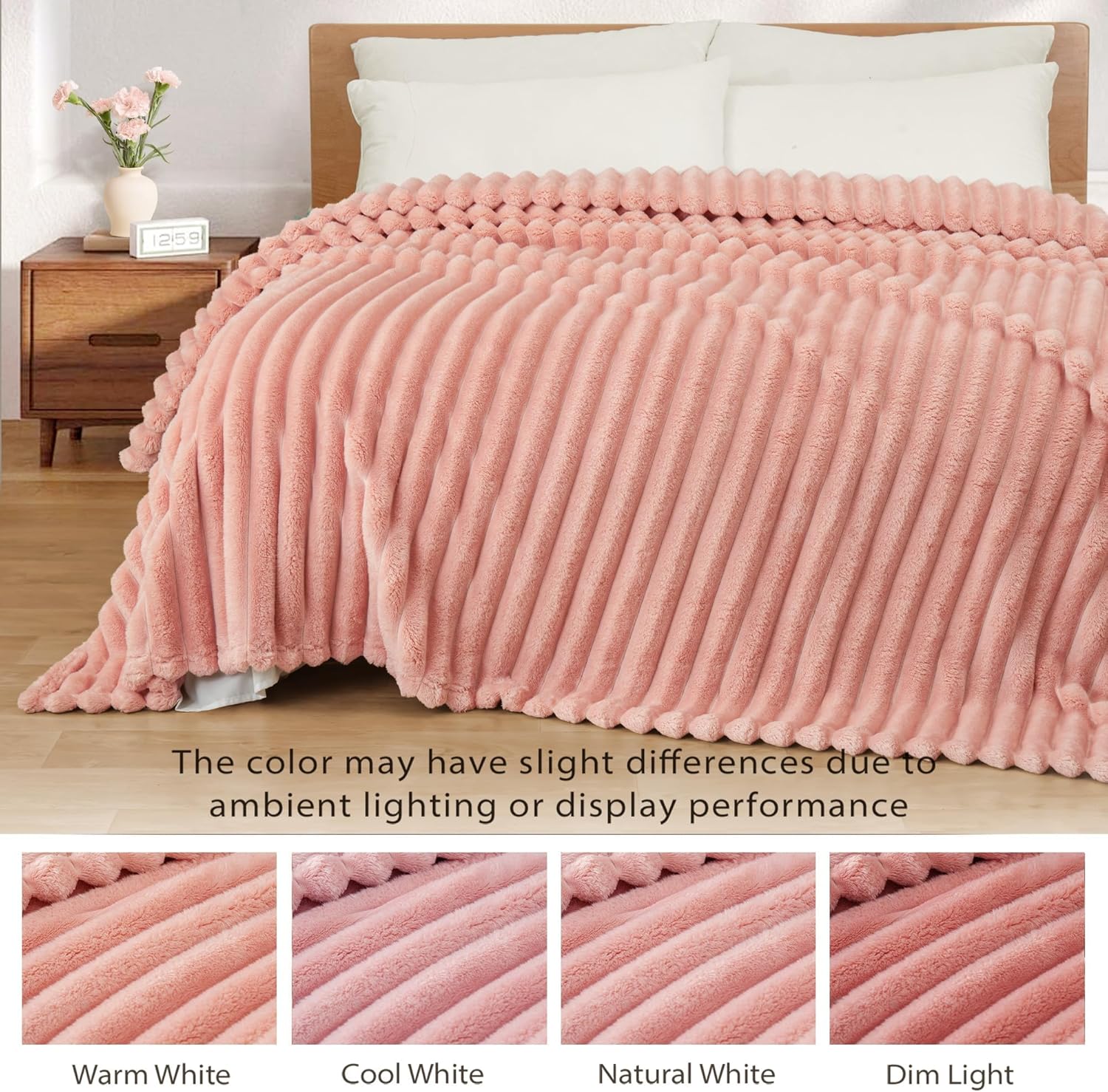 Thumbnail 2 de Super Soft Fleece Throw Blanket 127x152 cm