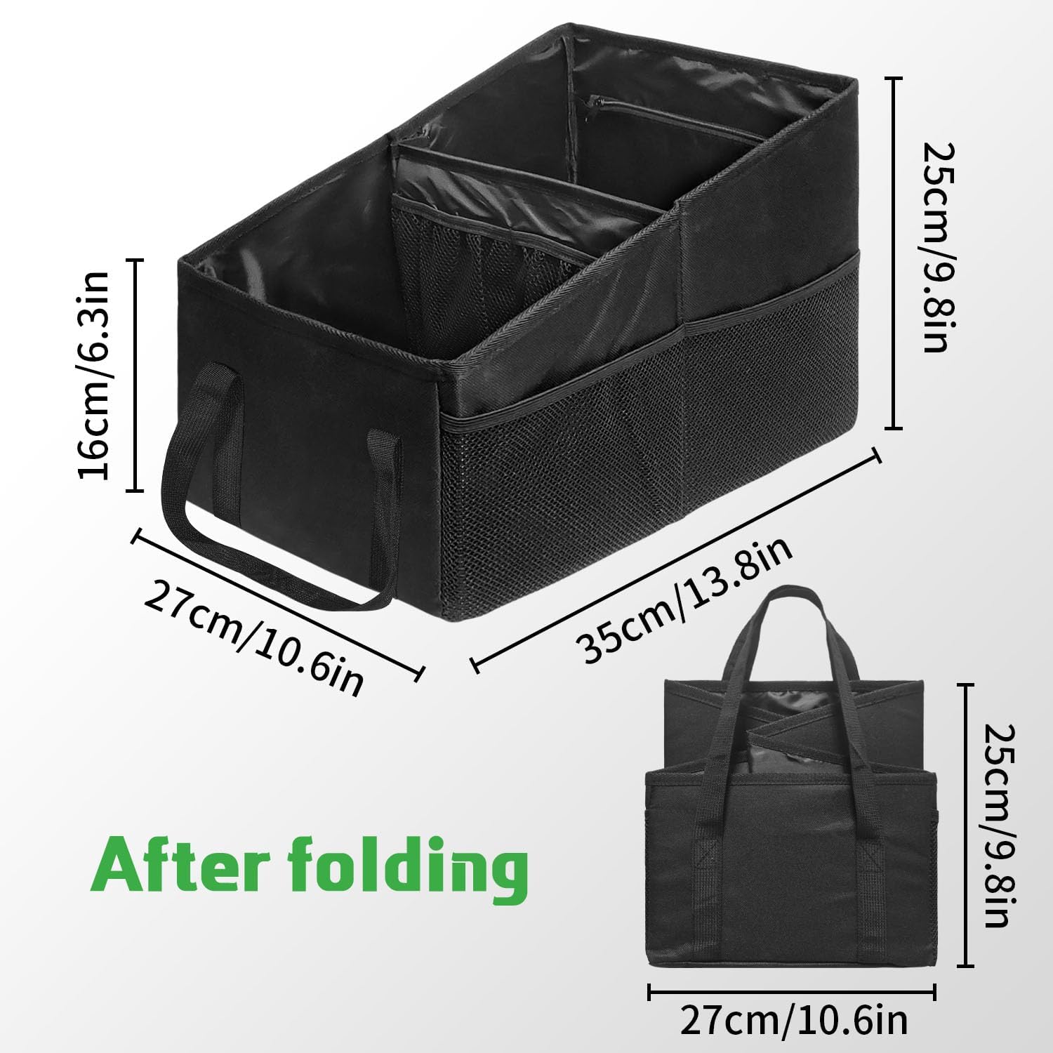 Detalle de BOHEMIABY Auto Organizer Kinder – Rückbank Organizer mit Becherhaltern, wasserdicht, 35 × 25 × 25 cm