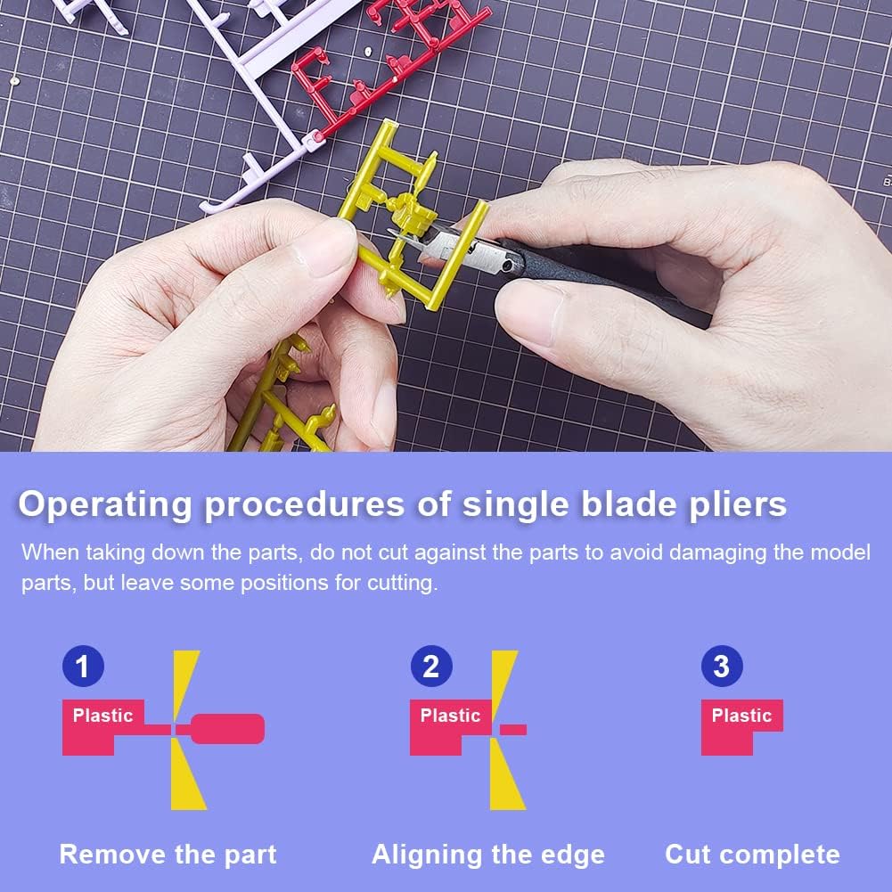 Thumbnail 5 de stedi stedi 5-inch Model Nippers à lame unique ultra-fine (boîtier de lame inclus) pour réparation et montage de maquettes plastiques