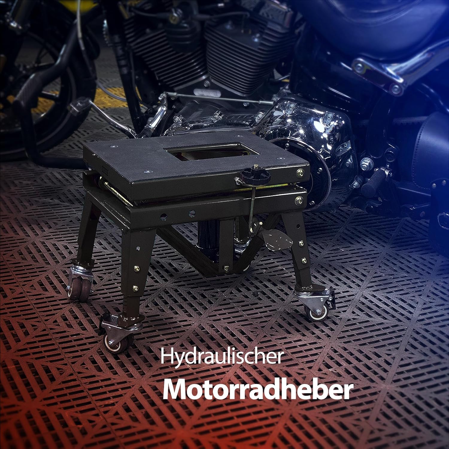 Thumbnail 1 de VIVOHOME Hydraulischer Motorrad-Wagenheber – kompakt, tragbar und sicher bis 160 kg