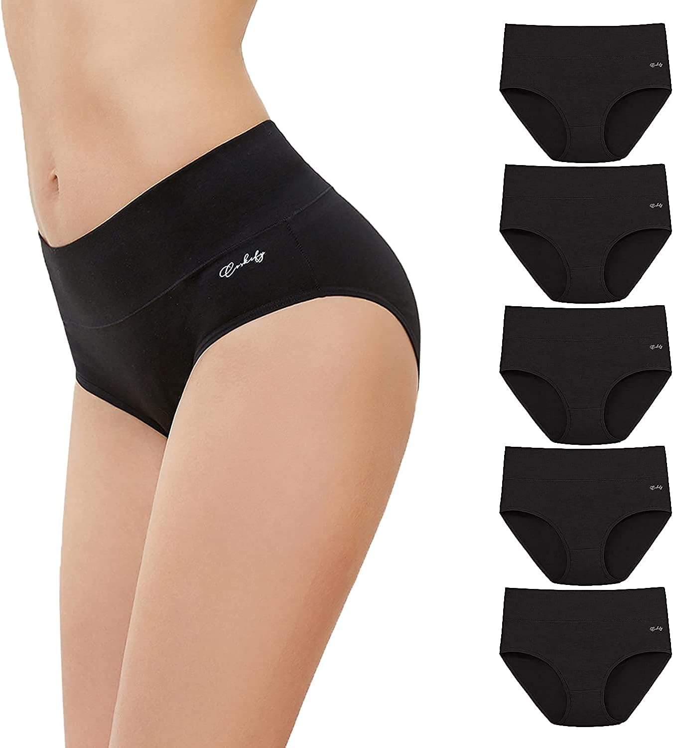 Detalle de anqier Damen Slips 5er Pack High Waist