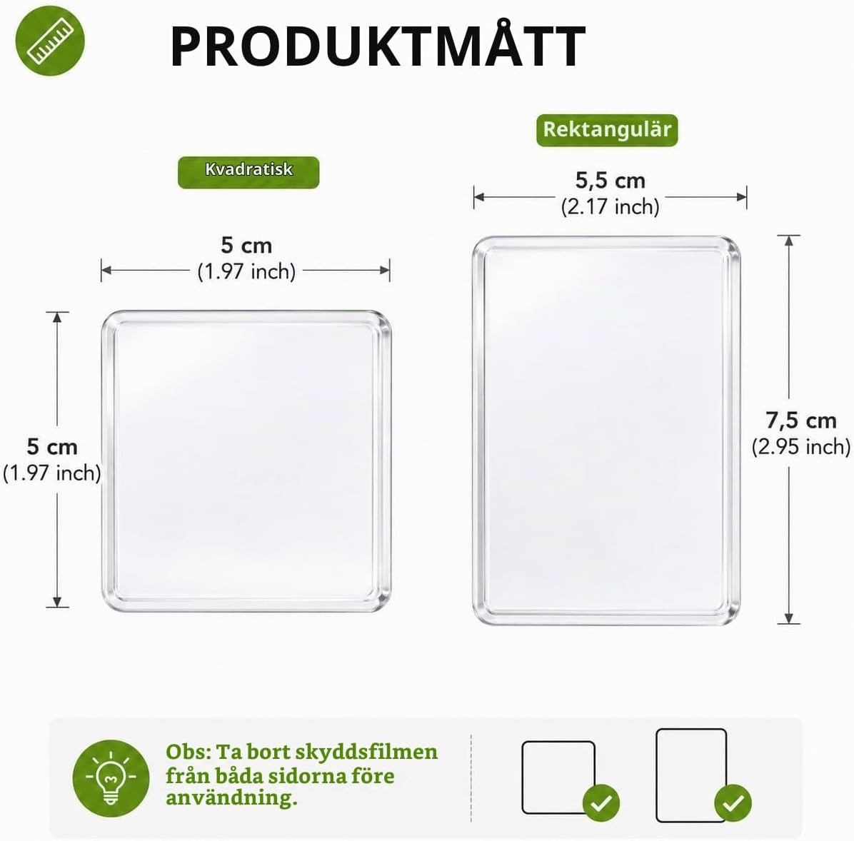 Detalle de Brizuf DIY-kylskåpsmagneter i akryl, 25 delar i två storlekar