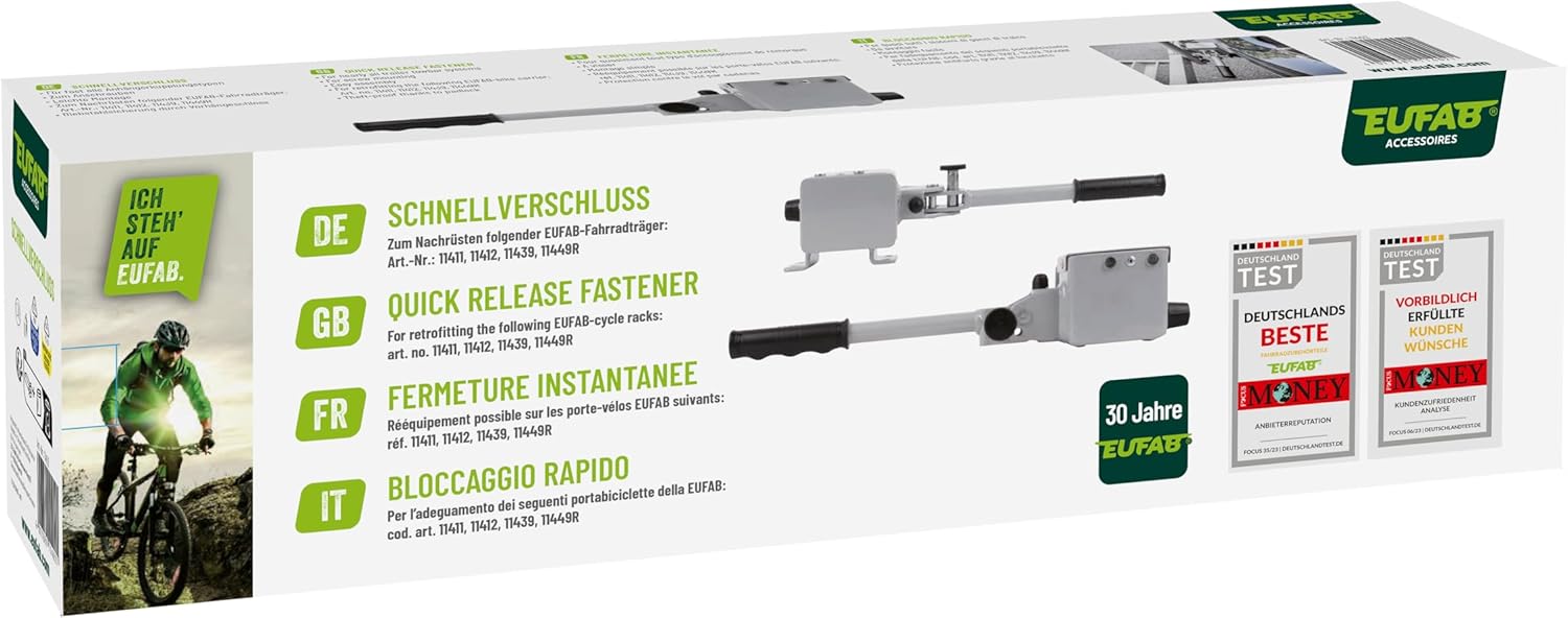 Thumbnail 3 de EUFAB 11402 Schnellverschluss für Fahrradträger – abschließbar, nachrüstbar, kompatibel mit Carlo