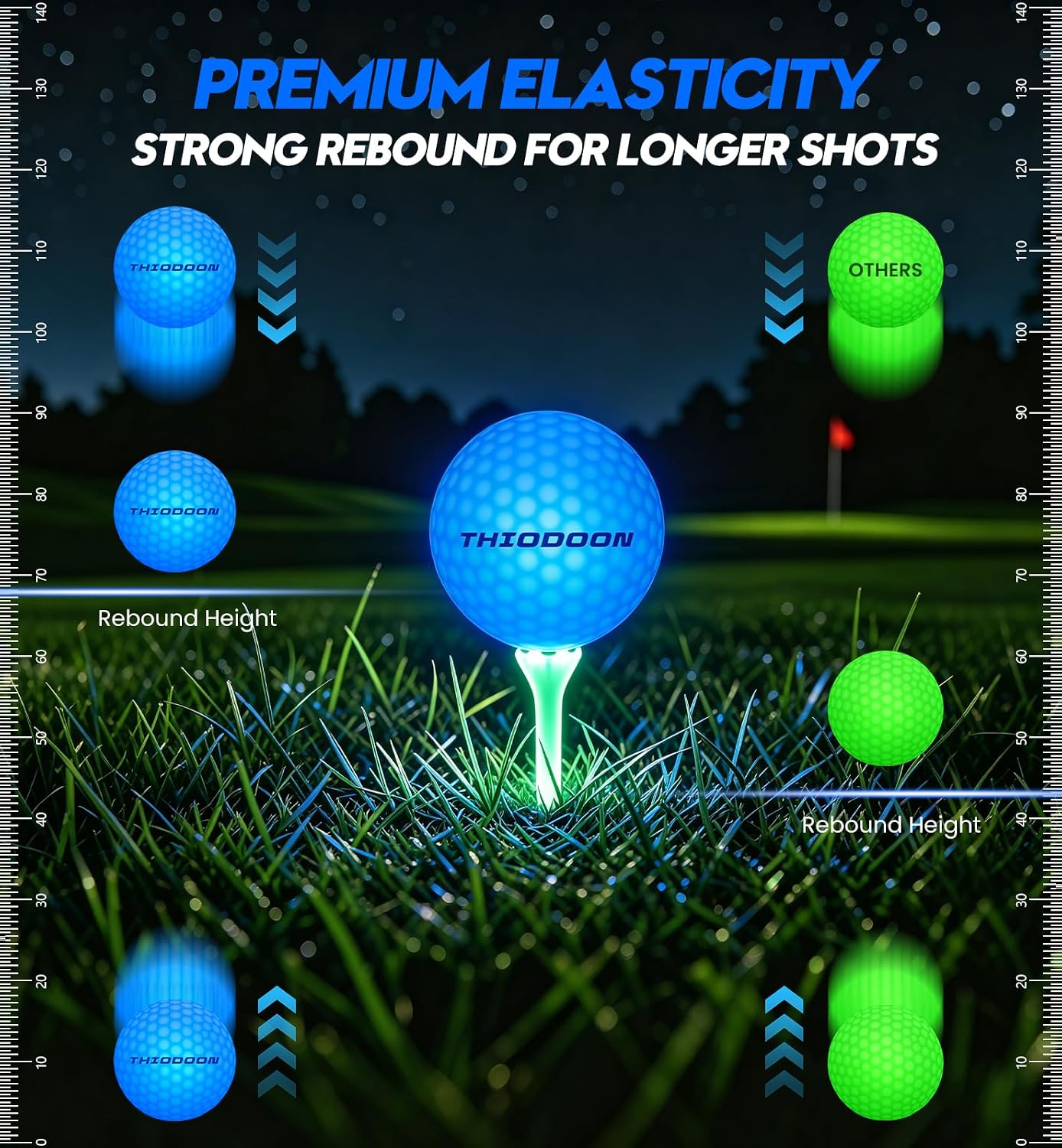 Thumbnail 4 de THIODOON 1 LED Golf Balls, 6 Colors for Night Golf