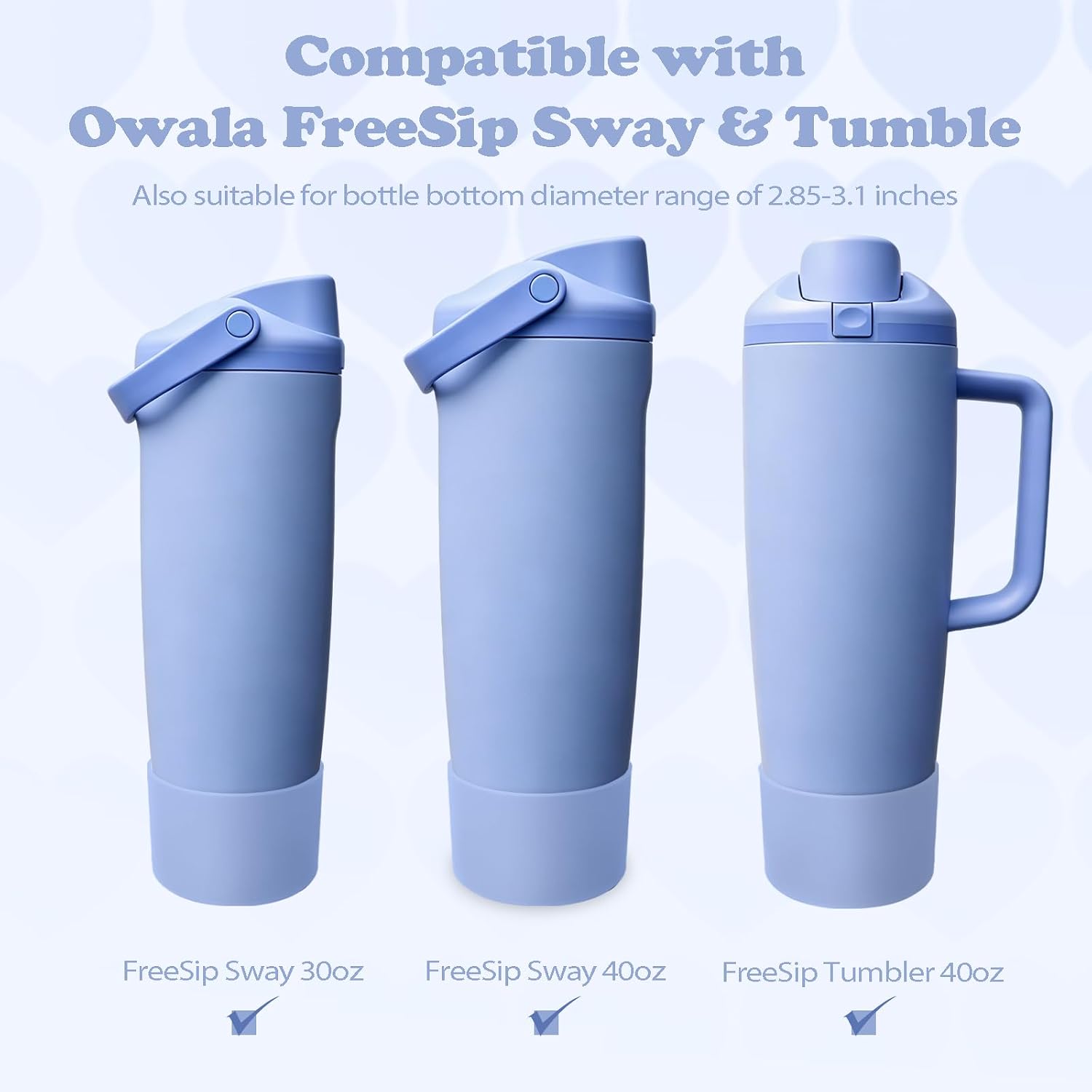 Detalle 2 de Kaitiaki OWSB1201 Silicone Boot for Owala FreeSip Sway, 30oz & 40oz