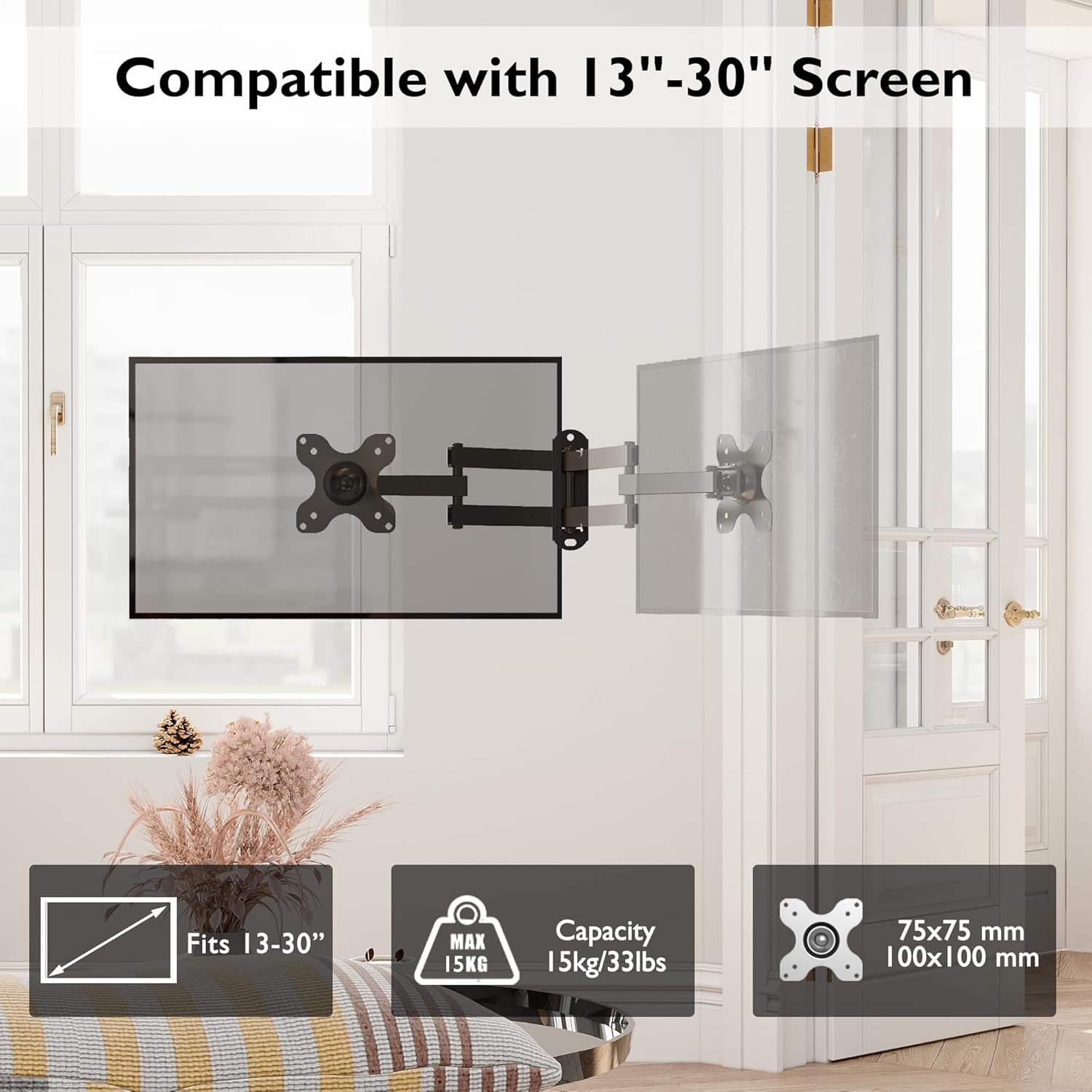 Thumbnail 4 de BONTEC Universal TV Wall Mount 13–30 inch, 15kg