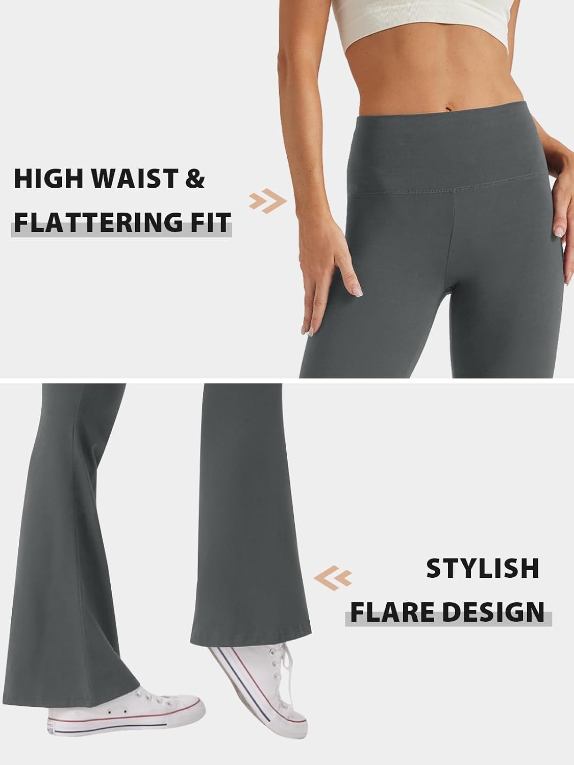 Detalle 1 de Glacspyg Yoga Pantalon taille haute flare