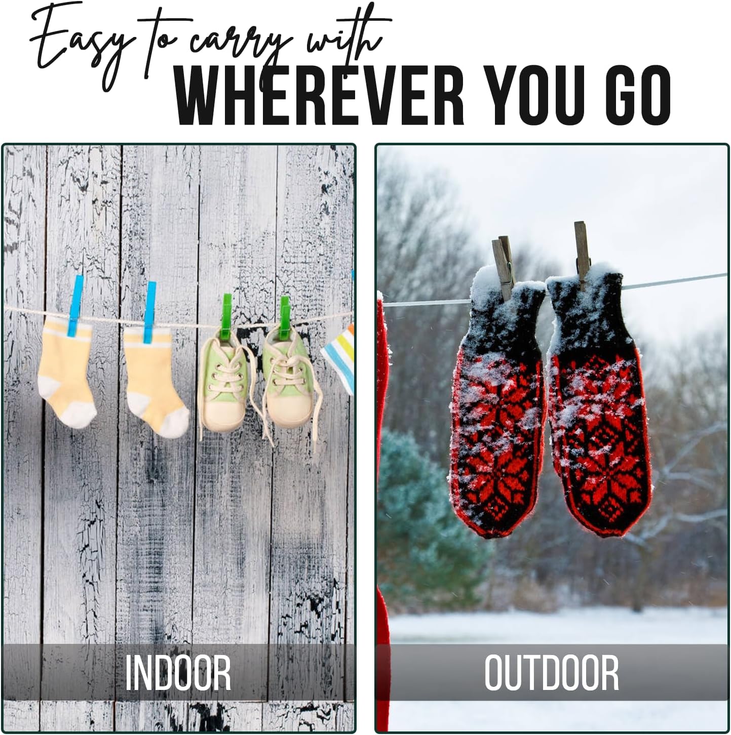 Thumbnail 5 de SA Products wall-mounted twin retractable washing line (2x15m, up to 30m extended) – black