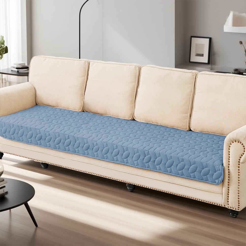 Detalle de Ameritex Waterproof Pet Bed Cover Anti-Slip Dog Bed Blanket for Sofa and Furniture (Light Blue, 30x80 Inch, Pack of 1)