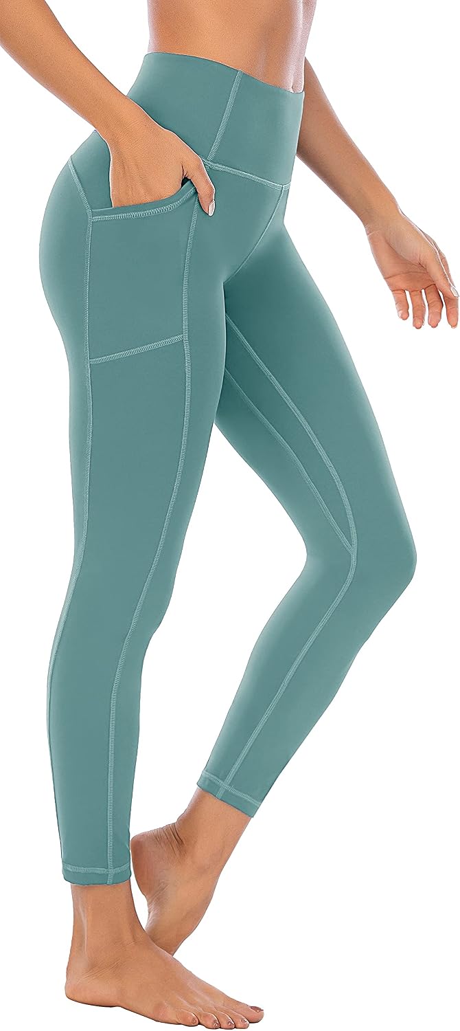 Detalle de OVRUNS high waist gym leggings for women with pockets — yoga, running & compression support