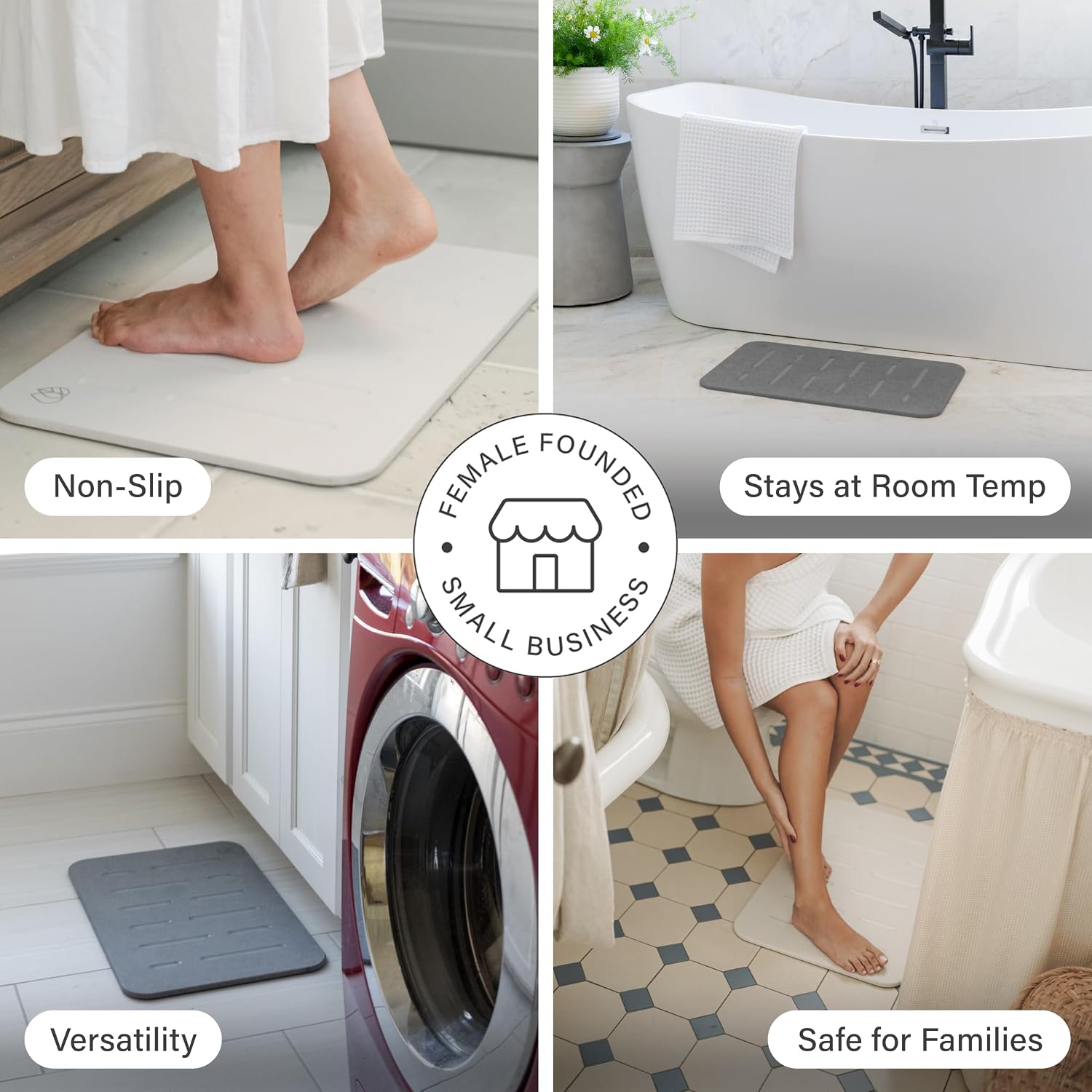 Detalle de Dorai Bath Stone Mat 23.6"x15.4" ⚙