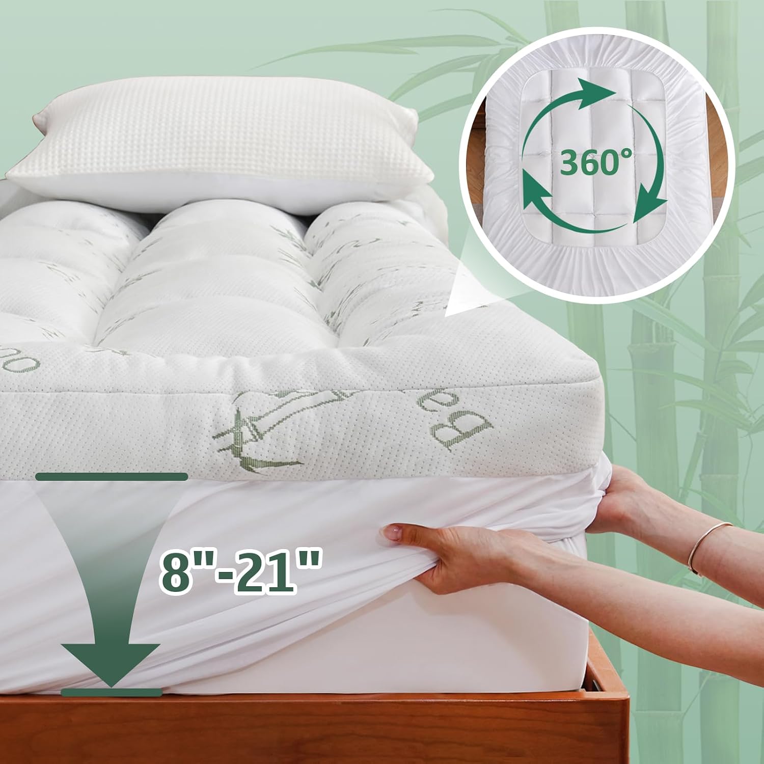 Detalle 2 de DOWNCOOL Queen Mattress Topper