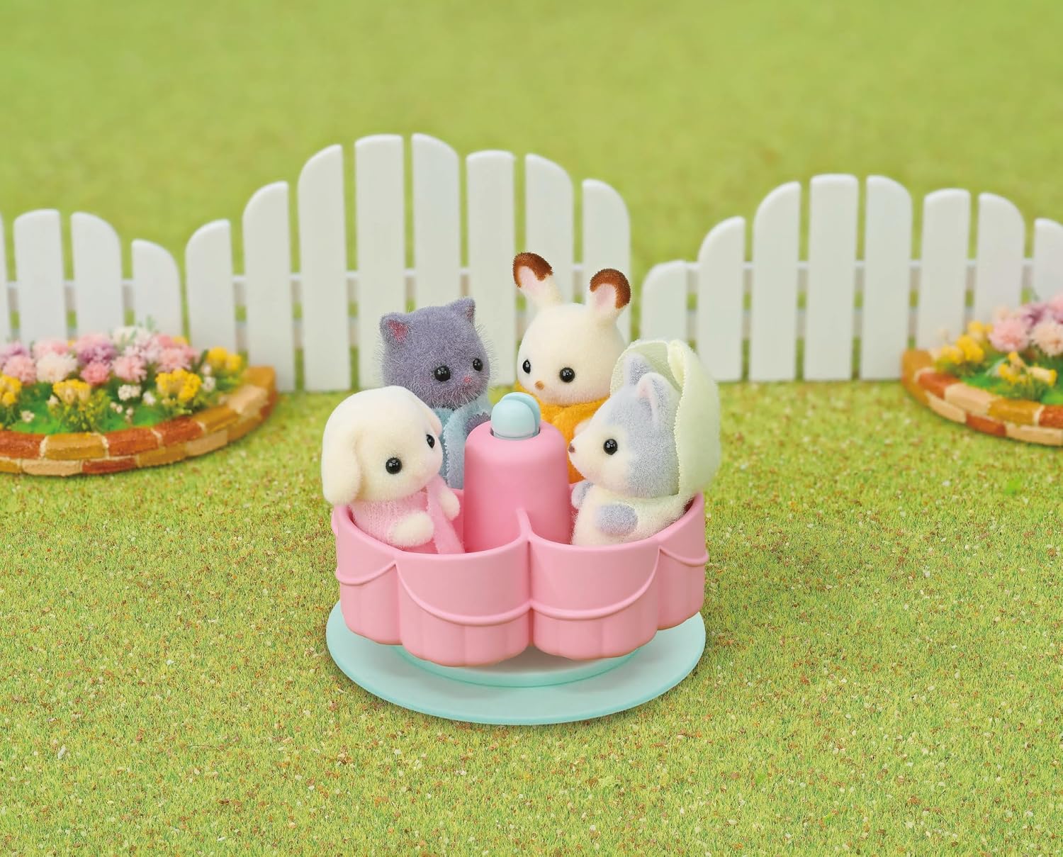 Thumbnail 6 de Sylvanian Families 5744 Adventure Nursery Bus Rainbow Playset with Slide and Swing