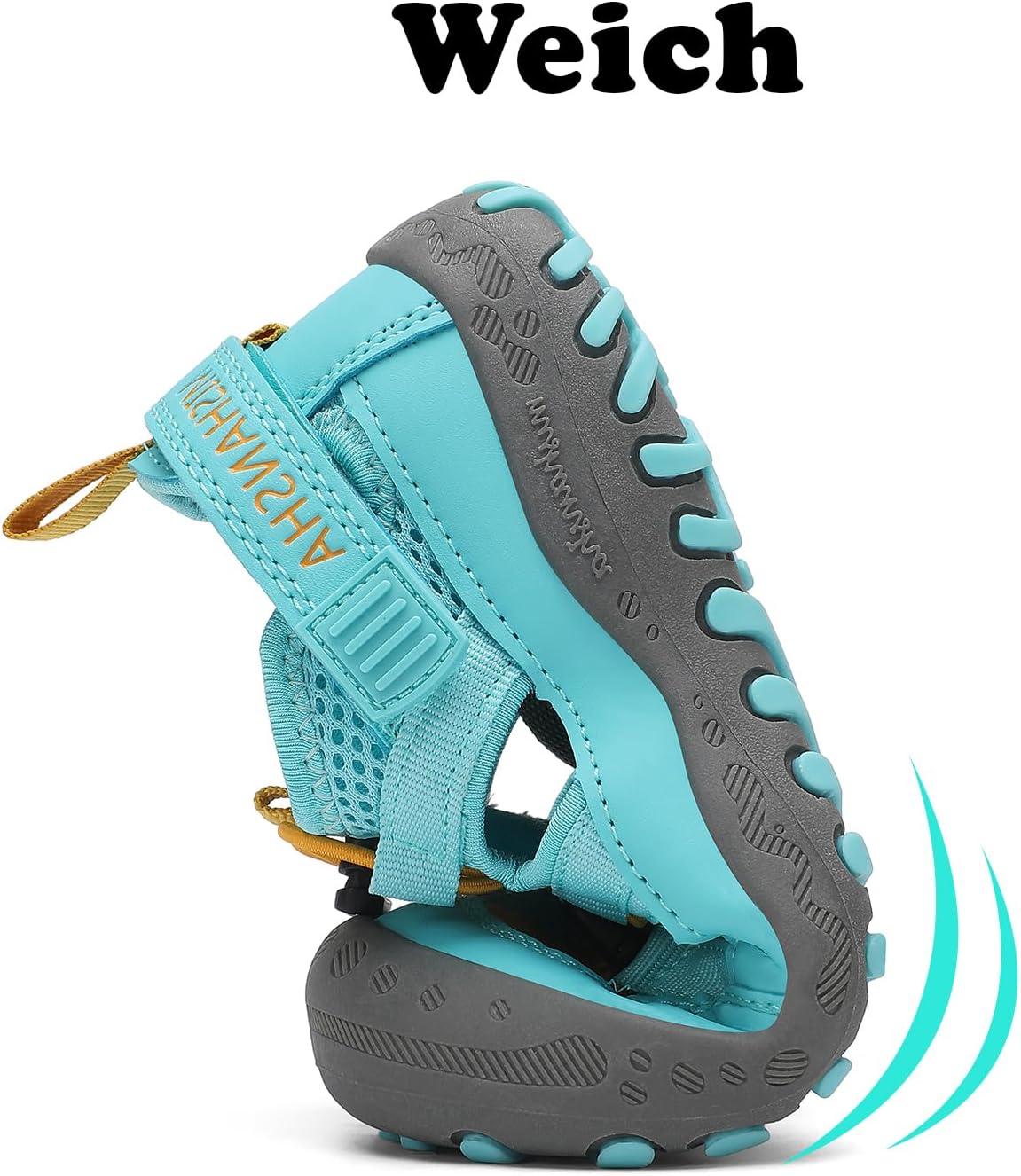 Detalle de Mishansha Geschlossene Jungen Sandalen – leichte Trekking-Sandalen für Kinder, Gr. 24–38