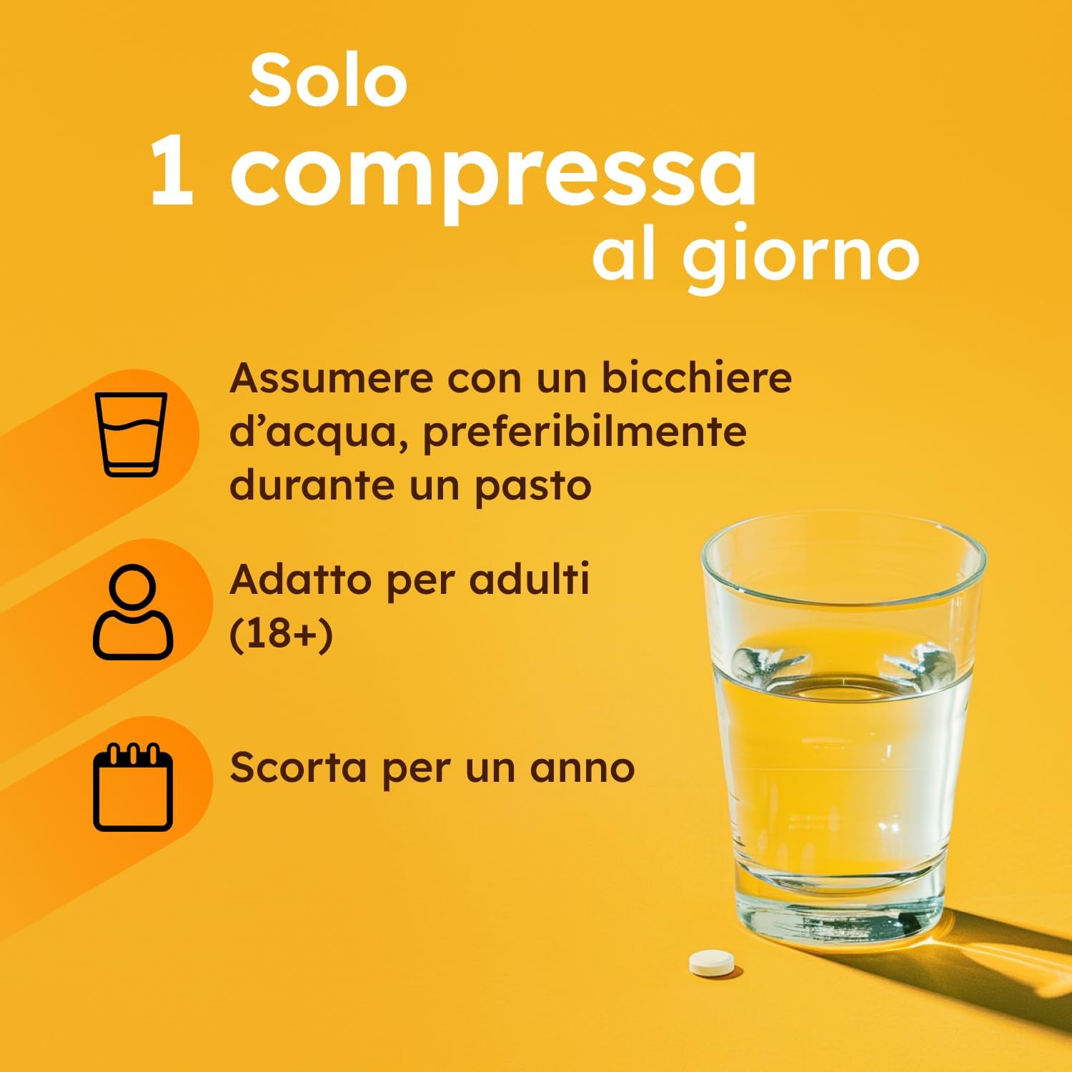 Detalle de Supradyn Expert Vitamina D3 2000 UI (50 μg) – 365 Compresse: supporto annuale per ossa, muscoli e sistema immunitario
