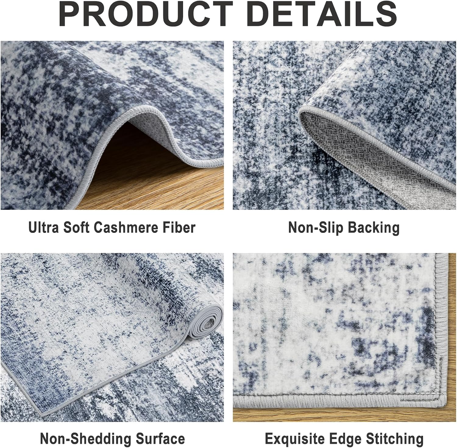 Thumbnail 4 de 6x9 Washable Abstract Area Rug, Non-Slip