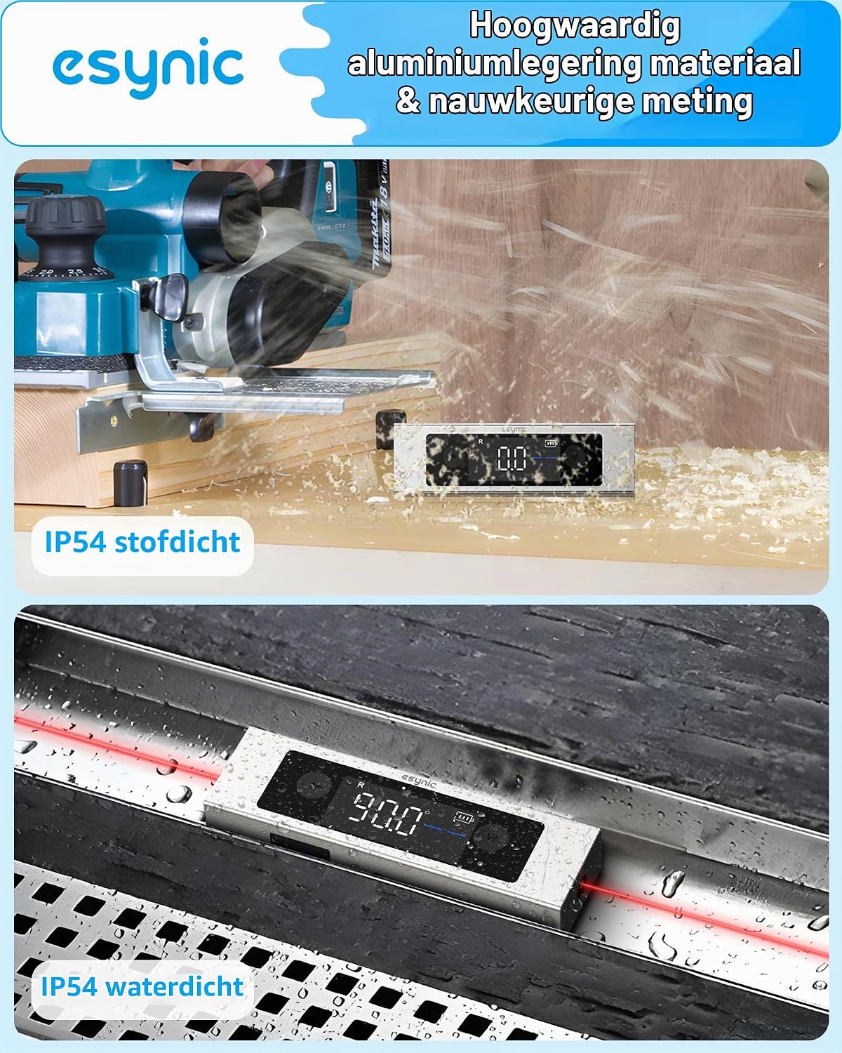 Thumbnail 6 de eSynic WT504 digitale waterpas met dubbele laser, LCD en magnetische basis