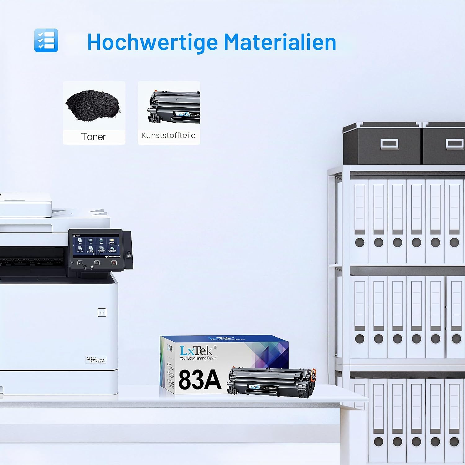 Detalle 2 de LxTek 83A Toner kompatibel CF283A – 2er-Pack schwarz für HP LaserJet Pro M125/M127/M201/M225