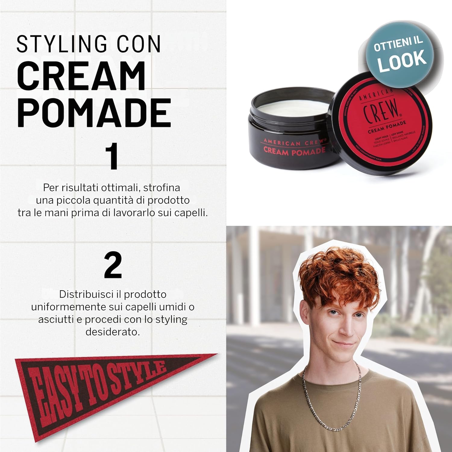 Thumbnail 3 de American Crew Cream Pomade 85 g