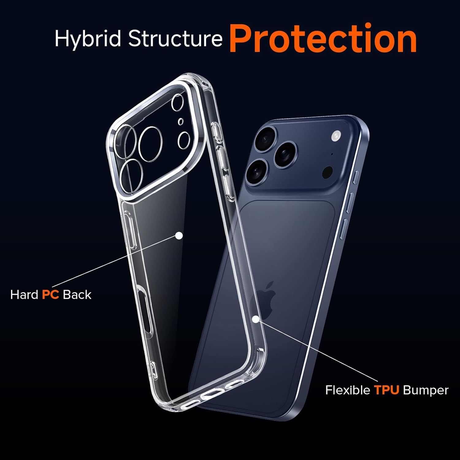 Thumbnail 4 de ivoler Funda Transparente iPhone 17 Pro MAX + 2 Cristales