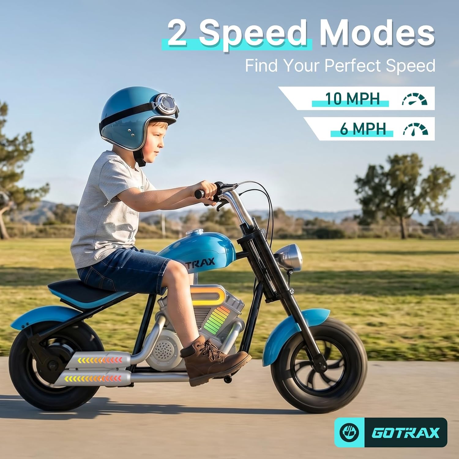 Detalle de Gotrax Kids’ Electric Motorcycle, 12-inch Tires
