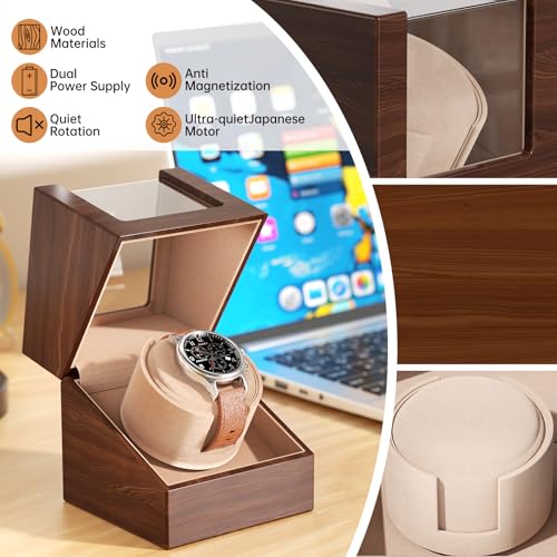 Thumbnail 1 de OCKLILY Automatic Single Watch Winder Box for Rolex and Other Watches