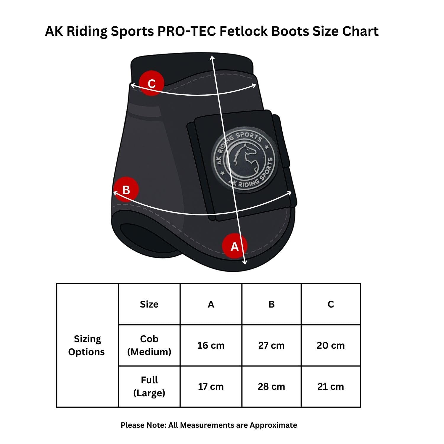 Detalle 1 de AK Riding Sports AK Pro-Tec Fetlock Horse Boots (White, Full Large)