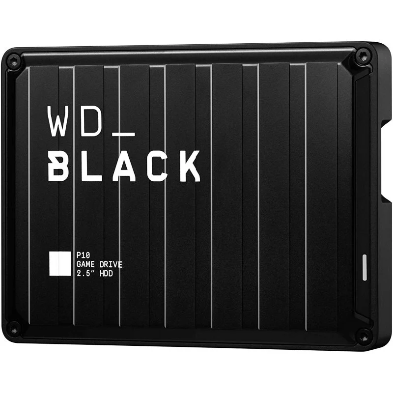 Detalle de WD Black P10 Game Drive 2.5" 4TB USB 3.2: almacenamiento portátil para tu colección de juegos
