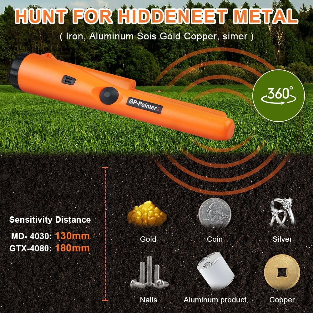 Thumbnail 2 de Flintronic Metal Detector impermeabile IP66 a scansione 360° con LED e allarme