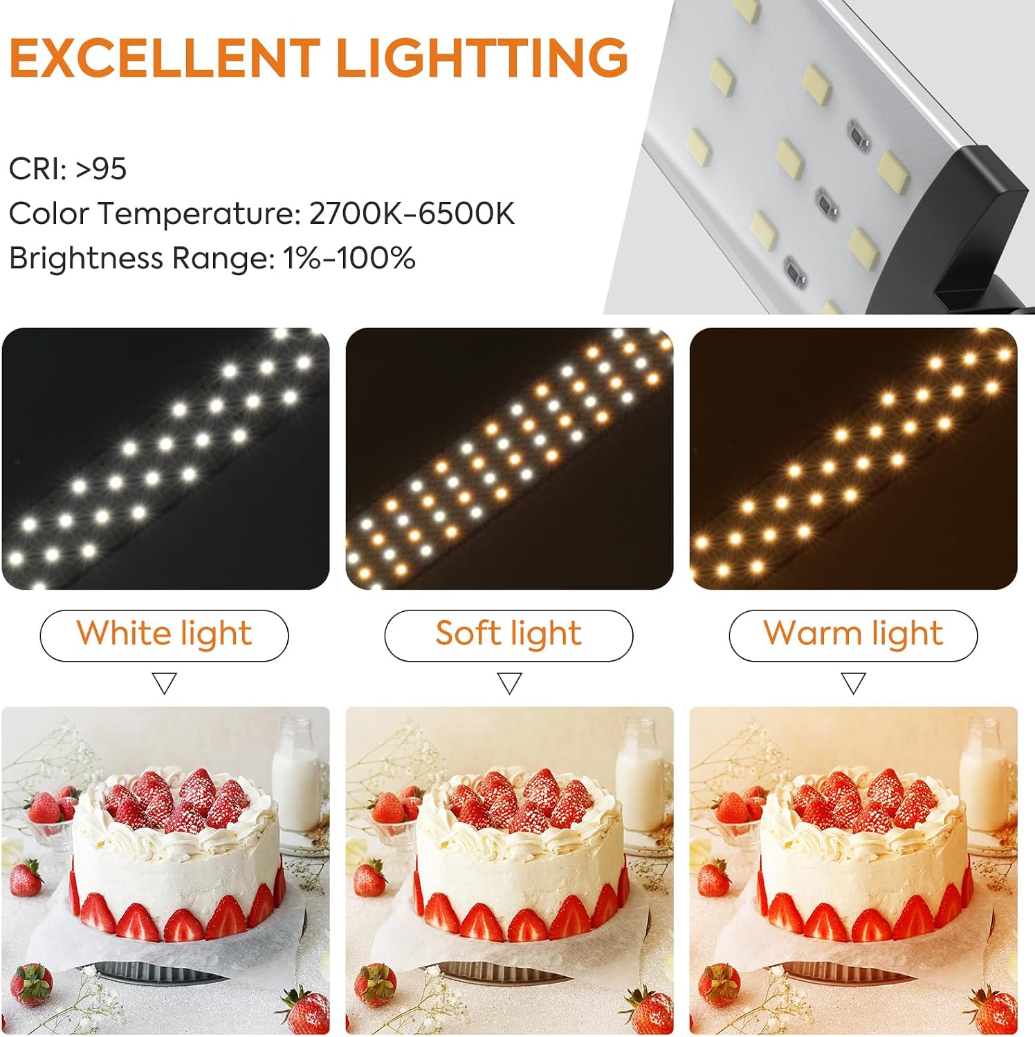 Thumbnail 1 de Bi-Colour LED Photo Light Box 140 × 50 × 120 cm with 6 Dimmable Panels and 3 Backdrops