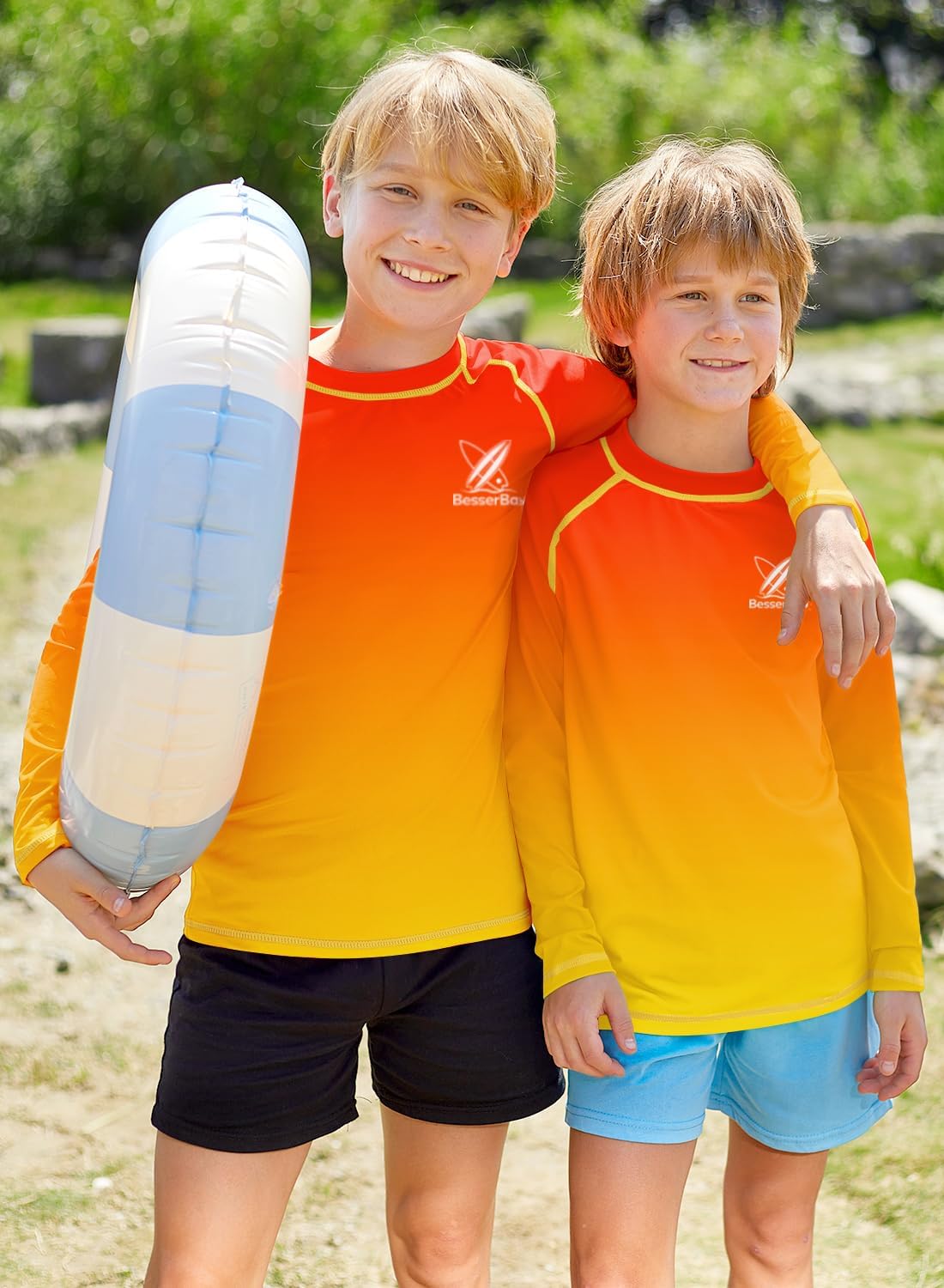 Detalle de BesserBay Kinder UV Shirt UPF 50+ Langarm Rashguard – Größe 110–150