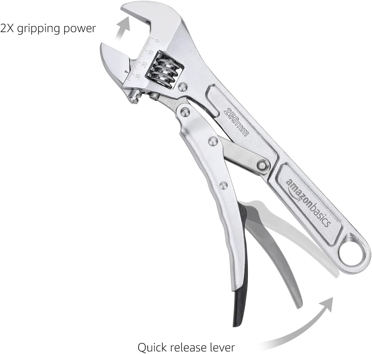 Thumbnail 4 de Amazon Basics 10 in Locking Adjustable Wrench