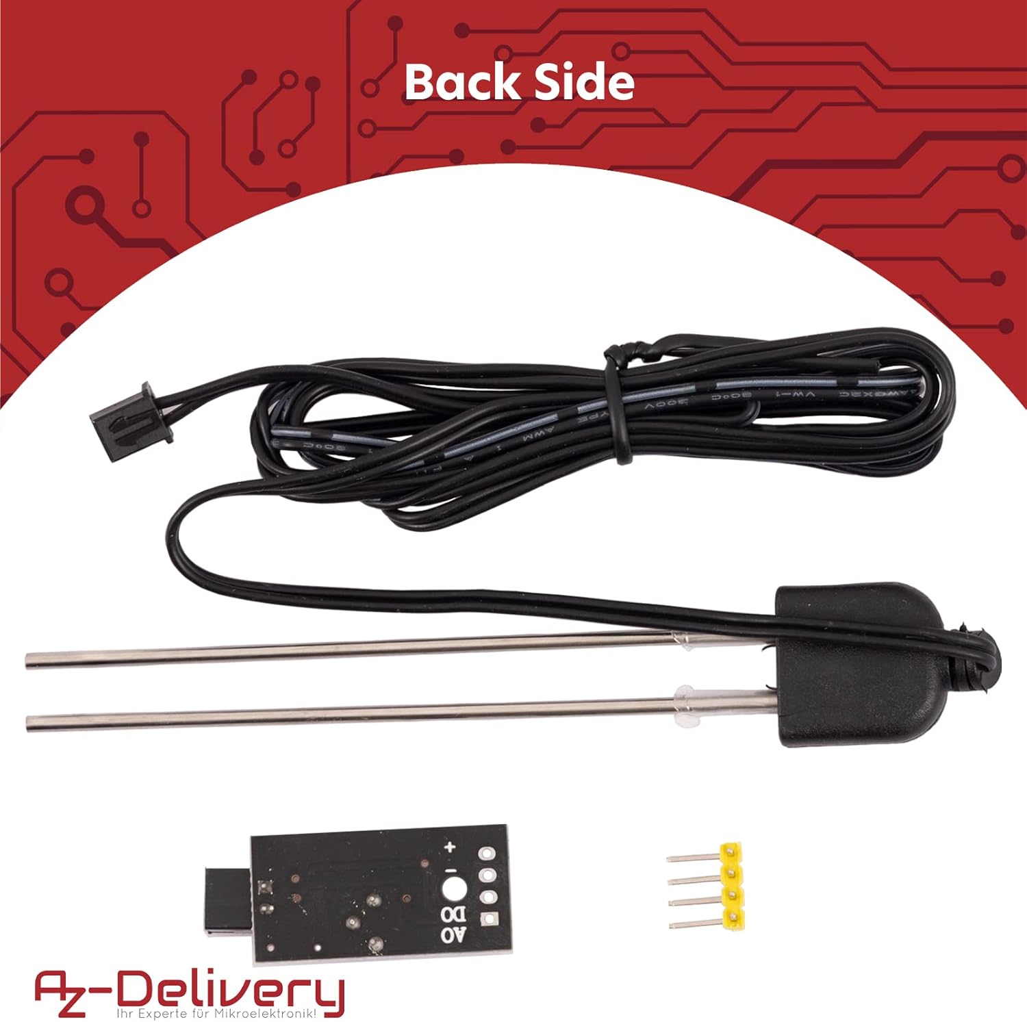 Thumbnail 2 de AZDelivery Set da 5 sensori di umidità del suolo con sonda resistente per Arduino e Raspberry Pi