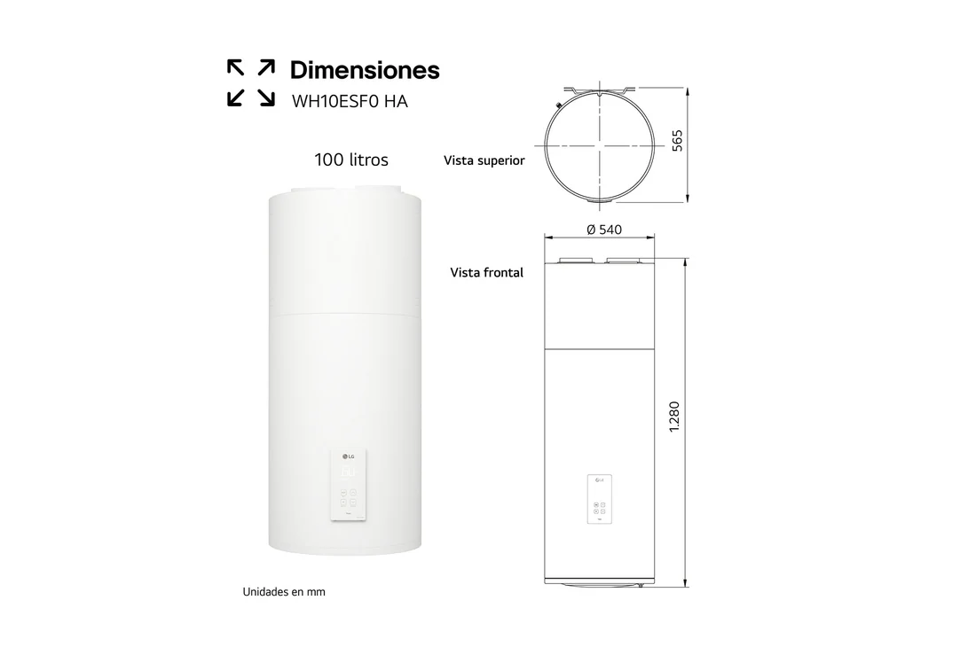 Detalle 2 de LG Aerotermo Aqua Therma R290 100ℓ