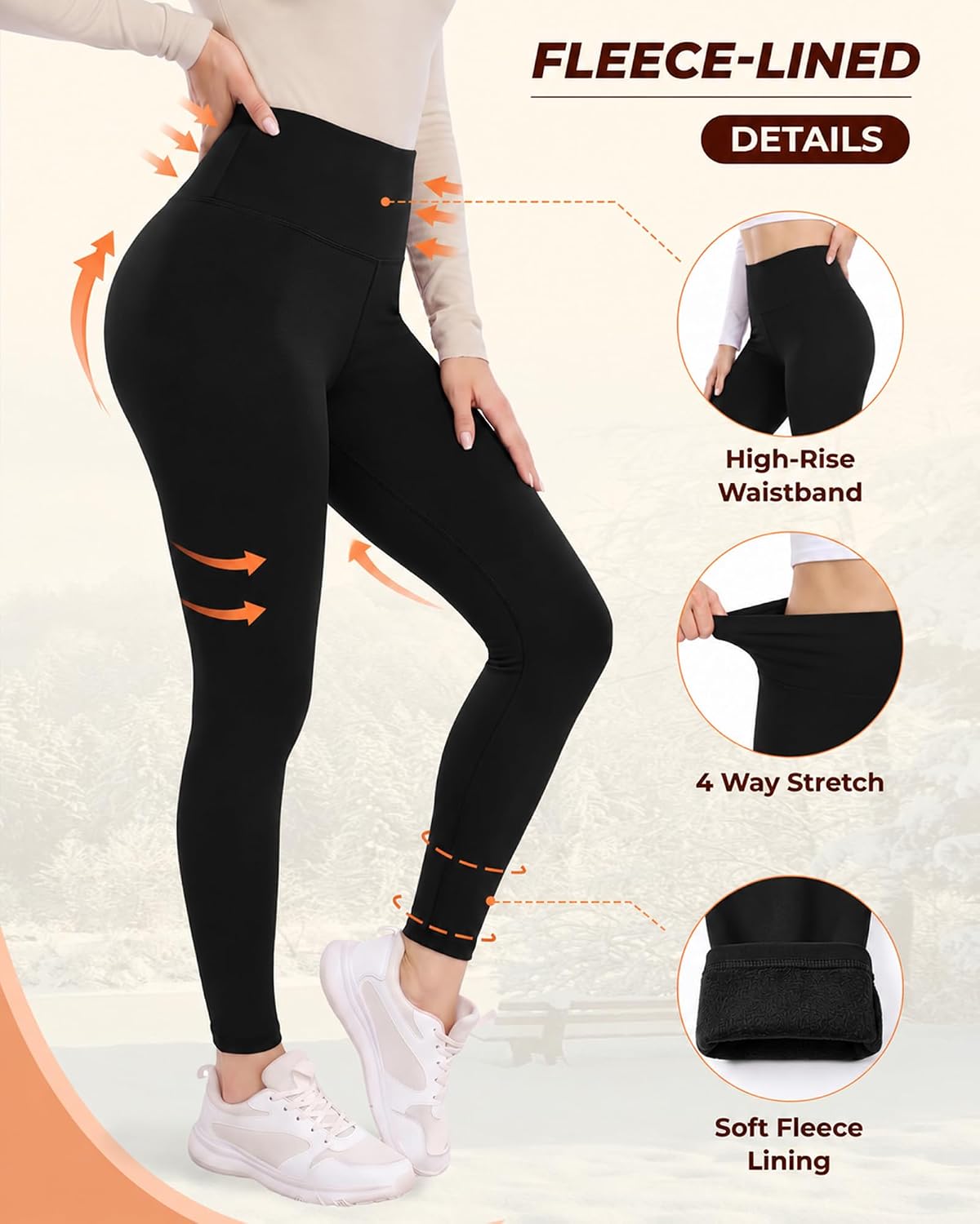 Thumbnail 3 de NexiEpoch Fleece Lined Leggings 1 Pair