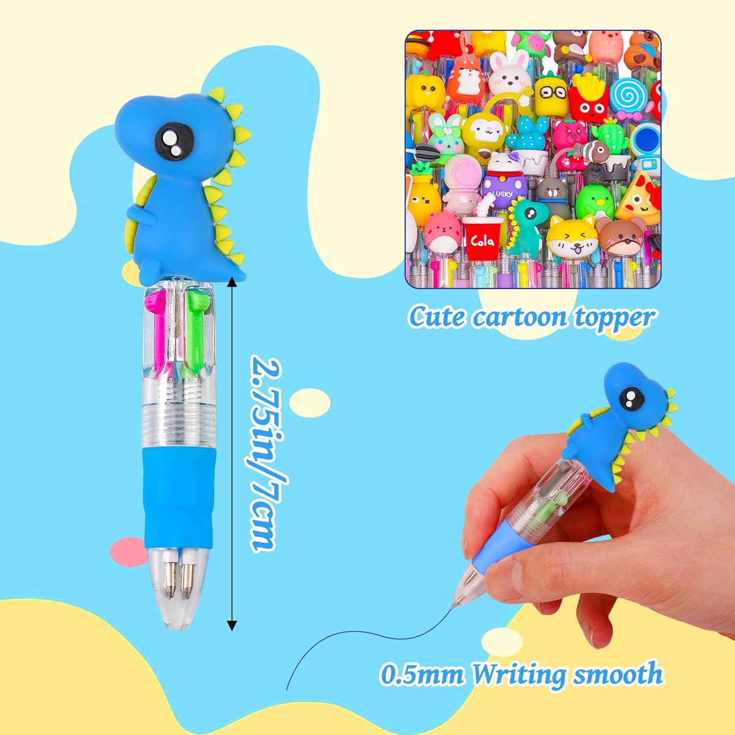 Thumbnail 1 de WIURGOHA 64-Pack Mini Multicolour All-in-One Pens (4 in 1) for Kids