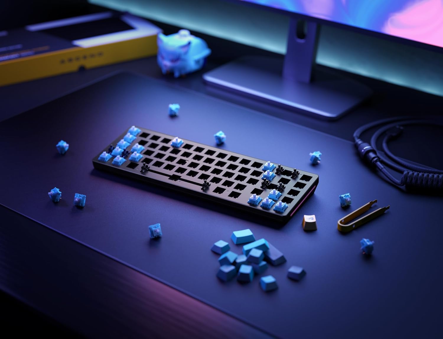 Thumbnail 4 de Glorious Gaming GMMK 2 Compact 65% Barebones (Frame Only) – mechanisches Gaming-Tastaturgrundgerüst in Aluminium, ISO (schwarz)