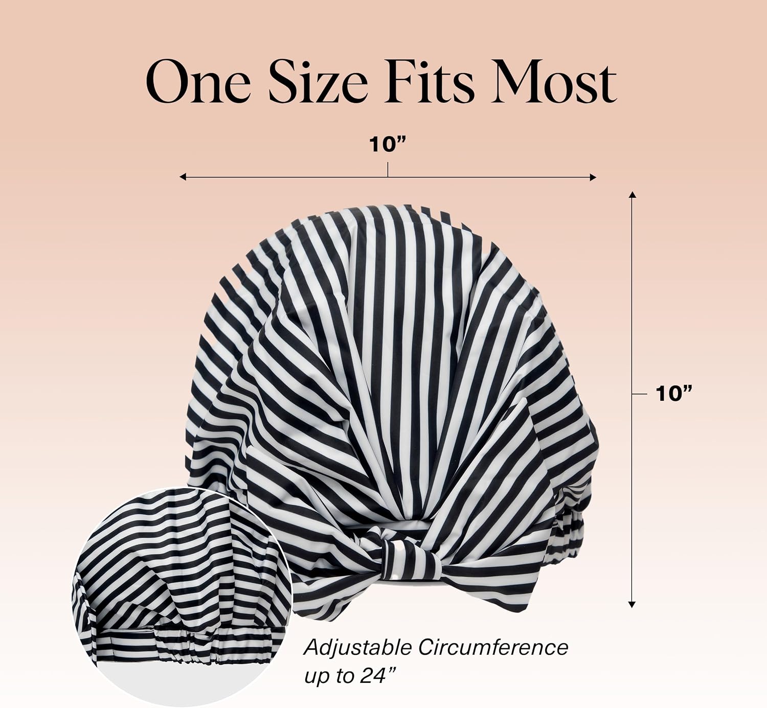 Detalle 1 de Kitsch cuffia da doccia Luxury Stripe