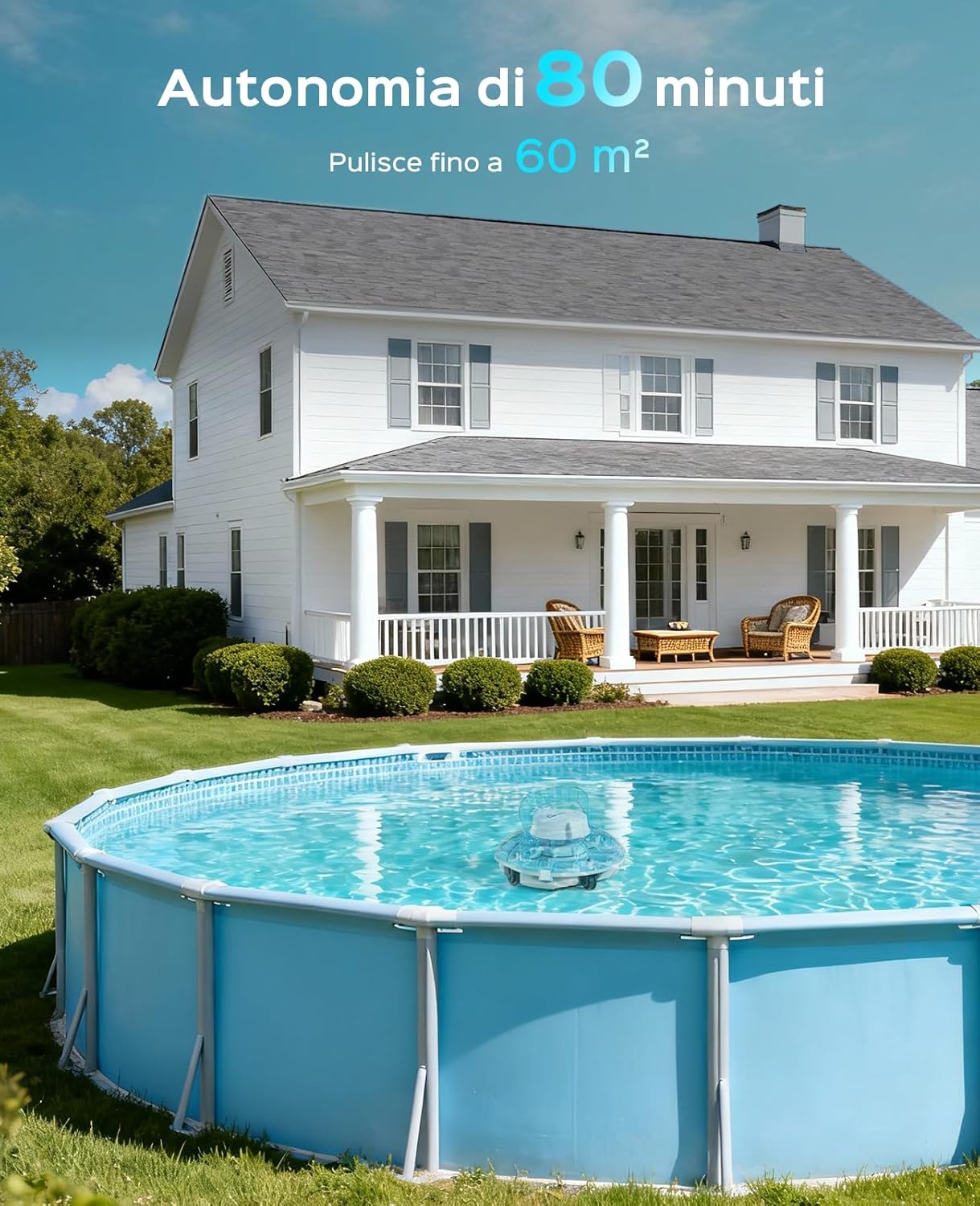 Detalle de WINNY POOL CLEANER Winny 200P: Robot Piscina Senza Fili per Piscine Fuori Terra
