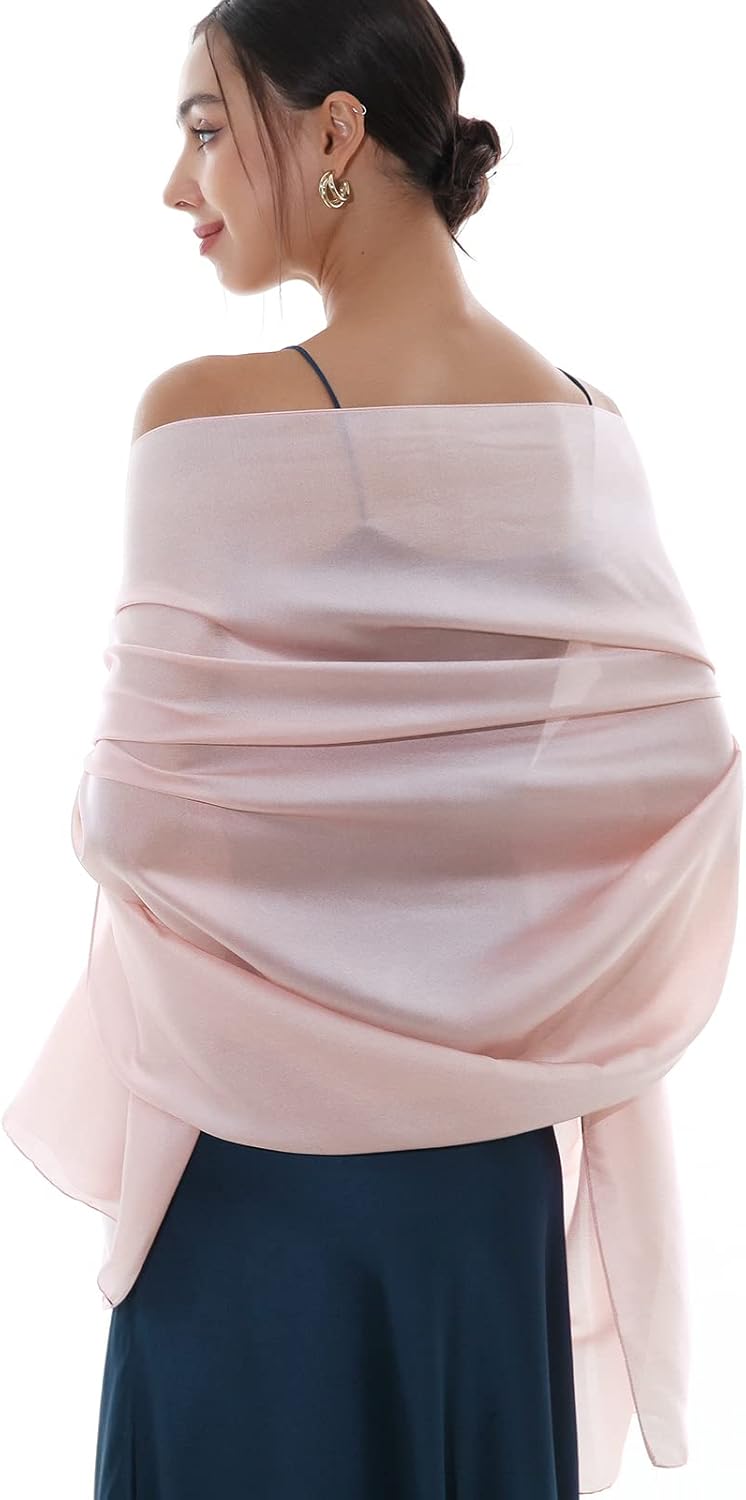 RIIQIICHY Silky Pashmina Shawls and Wraps for Women – Lightweight Silk-Feel Scarf
