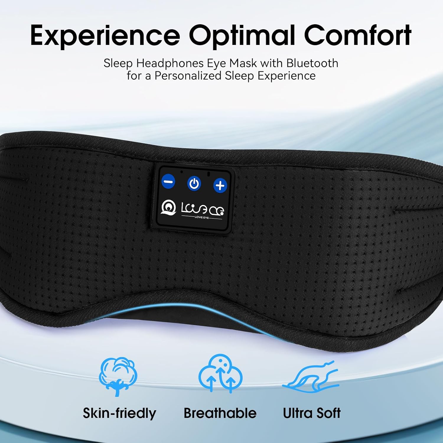 Detalle de Love Eye Sleep Mask with Bluetooth Headphones