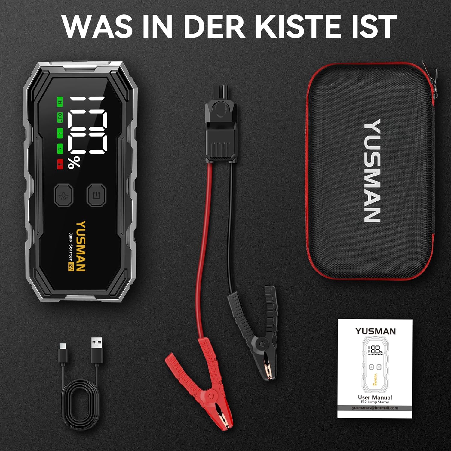 Thumbnail 5 de YUSMAN Starthilfe Powerbank 6000A Autobatterie-Booster